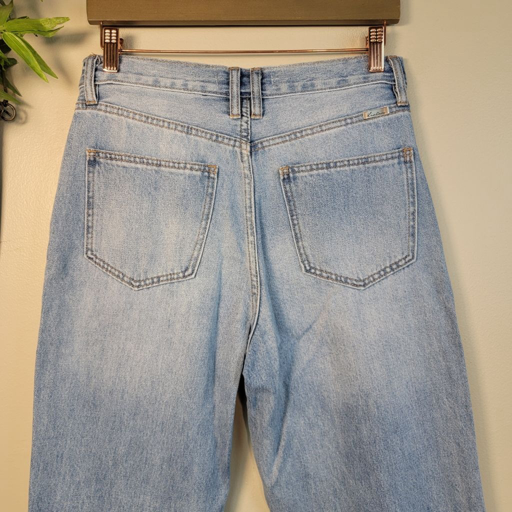 KanCan 90s Baggy Wide Leg Straight Jeans Light Wash Distressed Crossover 5 26 - Picture 10 of 12